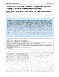 Comparative Genomics Reveals Insight Into Virulence Strategies of Plant Pathogenic Oomycetes