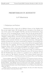 Presbyterians in Behemoth
