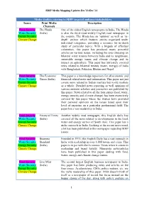 SDIP Media Mapping Report