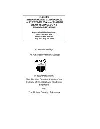 THE 53Rd INTERNATIONAL CONFERENCE on ELECTRON, ION, and PHOTON BEAM TECHNOLOGY & NANOFABRICATION