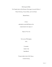 The Transformation of the Dramatic Monologue Across the Works Of