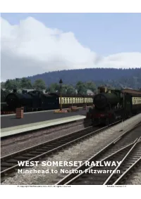WEST SOMERSET RAILWAY Minehead to Norton Fitzwarren