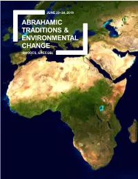 Abrahamic Traditions & Environmental Change 2019 Workshop