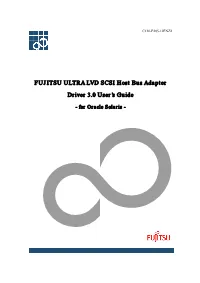 FUJITSU ULTRA LVD SCSI Host Bus Adapter Driver 3.0 User's Guide