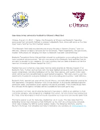 Gee-Gees Bring University Football to Ottawa's West