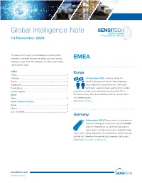 Global Intelligence Note 13 November 2020
