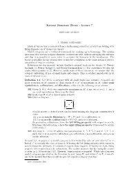 Rational Homotopy Theory - Lecture 7