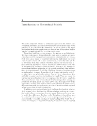9 Introduction to Hierarchical Models