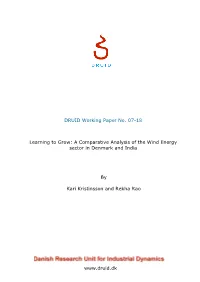 A Comparative Analysis of the Wind Turbine Industry in Denmark And