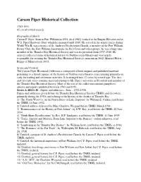 Carson Piper Historical Collection