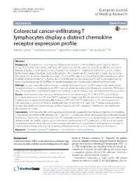 Colorectal Cancer-Infiltrating T Lymphocytes Display a Distinct