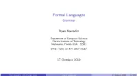 Formal Languages Grammar
