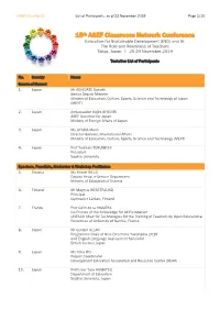 Participants List