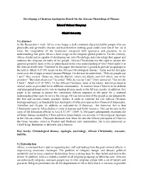 Developing a Christian Apologetics Based on the African Christological Themes Edward Wekesa Wanyonyi Kibabii University 9.1 Abst