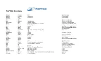 PAPTAC Members