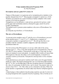 Prime Number Research Program (Prp) by Theo Kortekaas