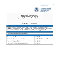 CR Pilot Program Announcement