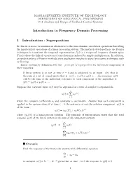 Introduction to Frequency Domain Processing