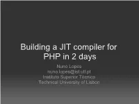 PHP JIT LLVM Conf