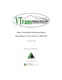 Public Transit Route Performance Report