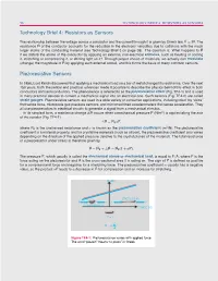 Technology Brief 4: Resistors As Sensors Piezoresistive Sensors