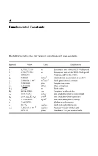 A Fundamental Constants