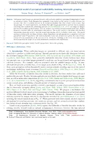A Hierarchical Model of Perceptual Multistability Involving Interocular Grouping