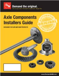 AAM Axle Components Installers Guide