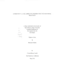 Community: a Collaborative Prospective to Curatorial Practices