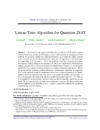 Linear-Time Algorithm for Quantum 2SAT