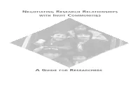 Negotiating Research Relationships with Inuit Communities