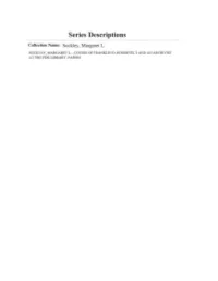 Papers Relating to Roosevelt Library