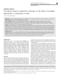 Tocolytics Used As Adjunctive Therapy at the Time of Cerclage Placement: a Systematic Review