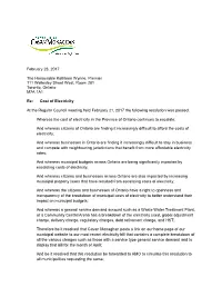 Township of Cavan Monaghan Resolution