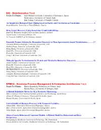 Business Process Management & Enterprise Architecture Track