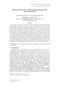 Enhancing the Security of AES Algorithm Using Quantum Three-Pass Protocol