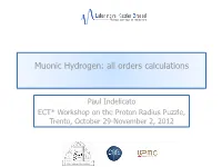 Muonic Hydrogen: All Orders Calculations