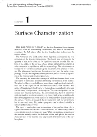 Surface Characterization