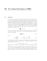 14 the Classical Description of NMR