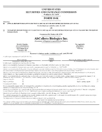 Abcellera Biologics Inc. (Exact Name of Registrant As Specified in Its Charter)