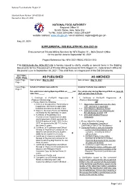 AS PUBLISHED AS AMENDED Cover Page, Date of Issue: May 12, 2021 Date of Issue: May 13, 2021 Page 1