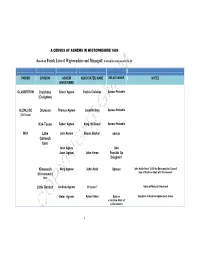 Based on Parish Lists of Wigtownshire and Minnigaff Scottish Records Society No