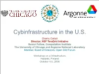Cybinfrastructure in the U.S