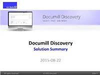 Documill Discovery Search - Find - Take Action