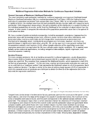 Estimation Methods in Multilevel Regression