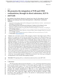 Itk Promotes the Integration of TCR and CD28 Costimulation, Through Its
