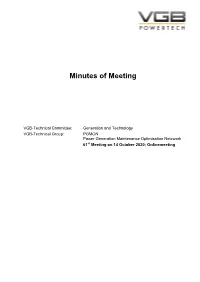Minutes of Meeting