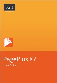Pageplus X7 User Guide Are Also Provided