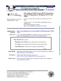TBK1 Antiviral Signaling by Bridging MAVS and IFN-Induced TPR
