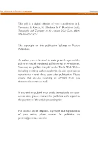 This Pdf Is a Digital Offprint of Your Contribution in J. Tavernier, E